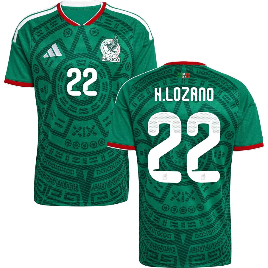 Mexico Hirving Lozano 22 Home Soccer Jersey World Cup 2026