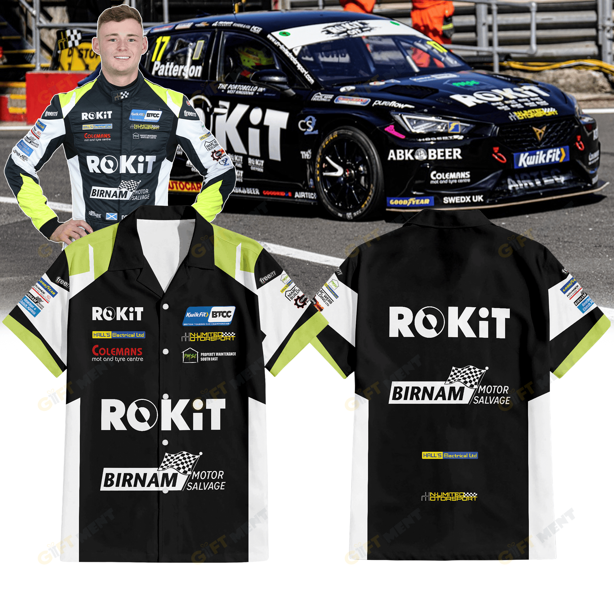 ROKiT Racing with Un Limited Motorsport Premium Hawaiian Shirt