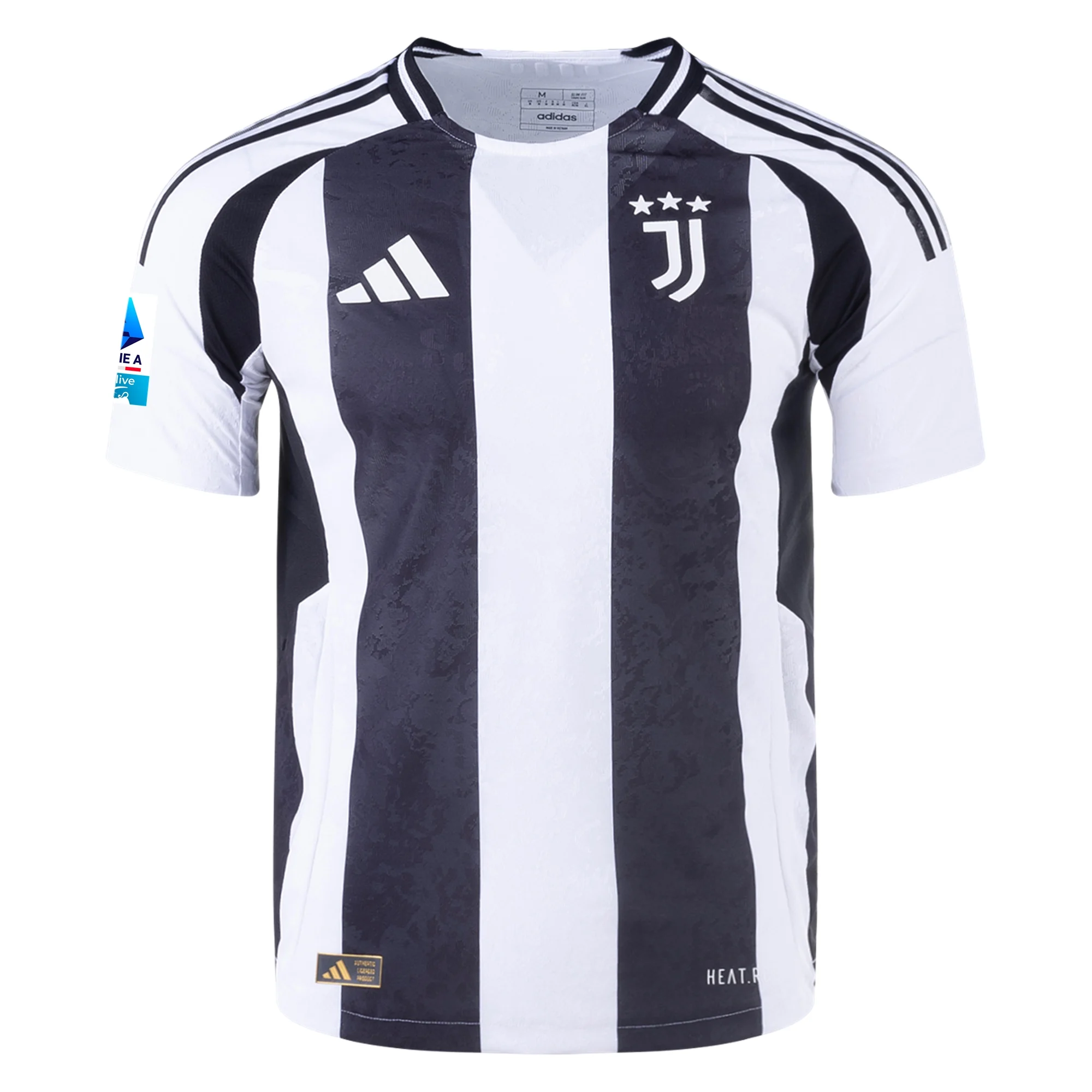 adidas Juventus Authentic Timothy Weah Home Jersey w/ Serie A Patch 24/25 (White/Black)