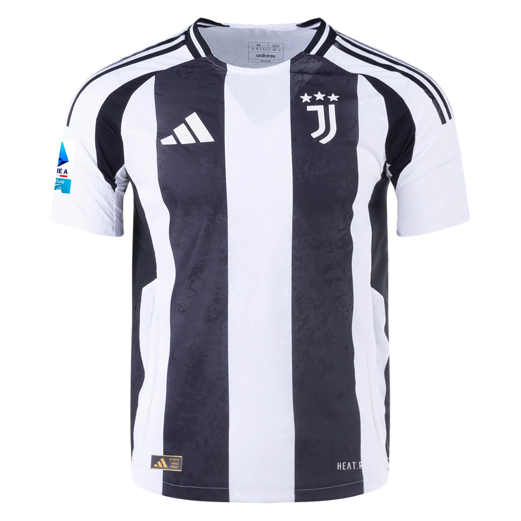 adidas Juventus Authentic Gleison Bremer Home Jersey w/ Serie A Patch 24/25 (White/Black)
