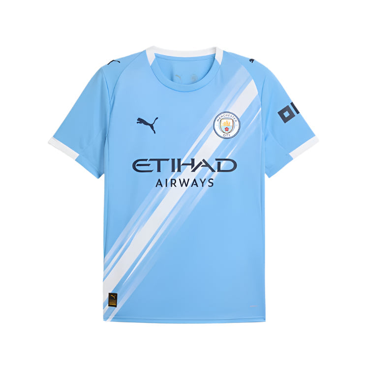 Puma Bernardo Silva Manchester City Home Jersey 25/26 w/ EPL + Sponsor Patch (Team Light Blue/Puma White)