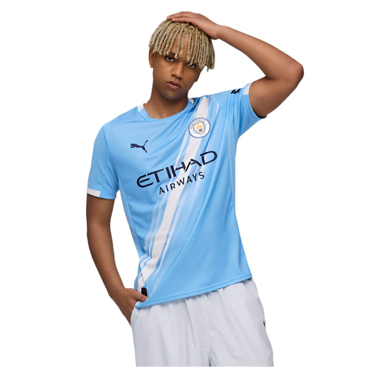 Oscar Bobb Manchester City Home Jersey 25/26 w/ EPL + Sponsor Patch (Team Light Blue/Puma White)