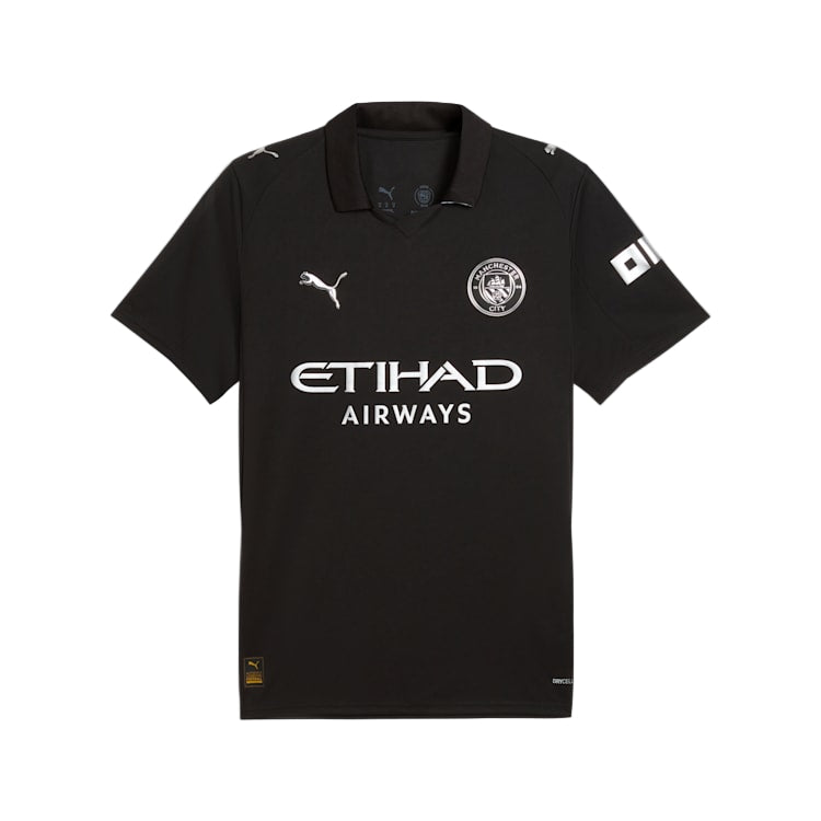 Puma Gundogan Men's Manchester City Away Jersey 25/26 w/ NRFR + EPL Patches (Puma Black)