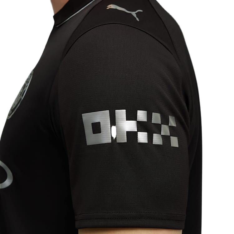 Puma O'Reilly Men's Manchester City Away Jersey 25/26 w/ NRFR + EPL Patches (Puma Black)
