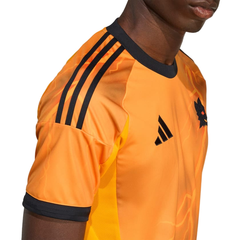 adidas Roma Niccolò Pisilli Away Jersey w/ Serie A Patch 25/26 (Orange/Black)