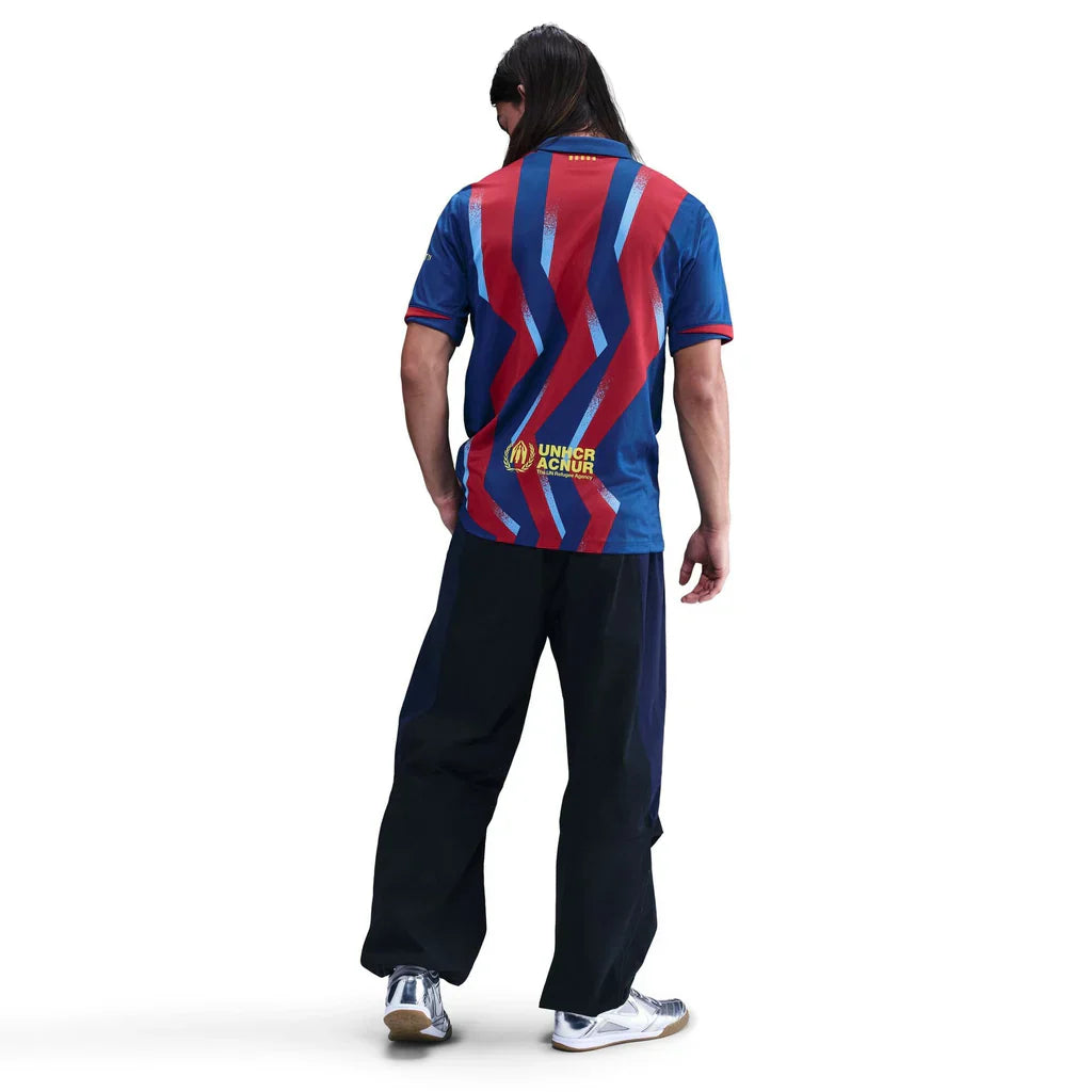 Nike Men's FC Barcelona 4th Jersey 25/26 (Blue/Red/Yellow)