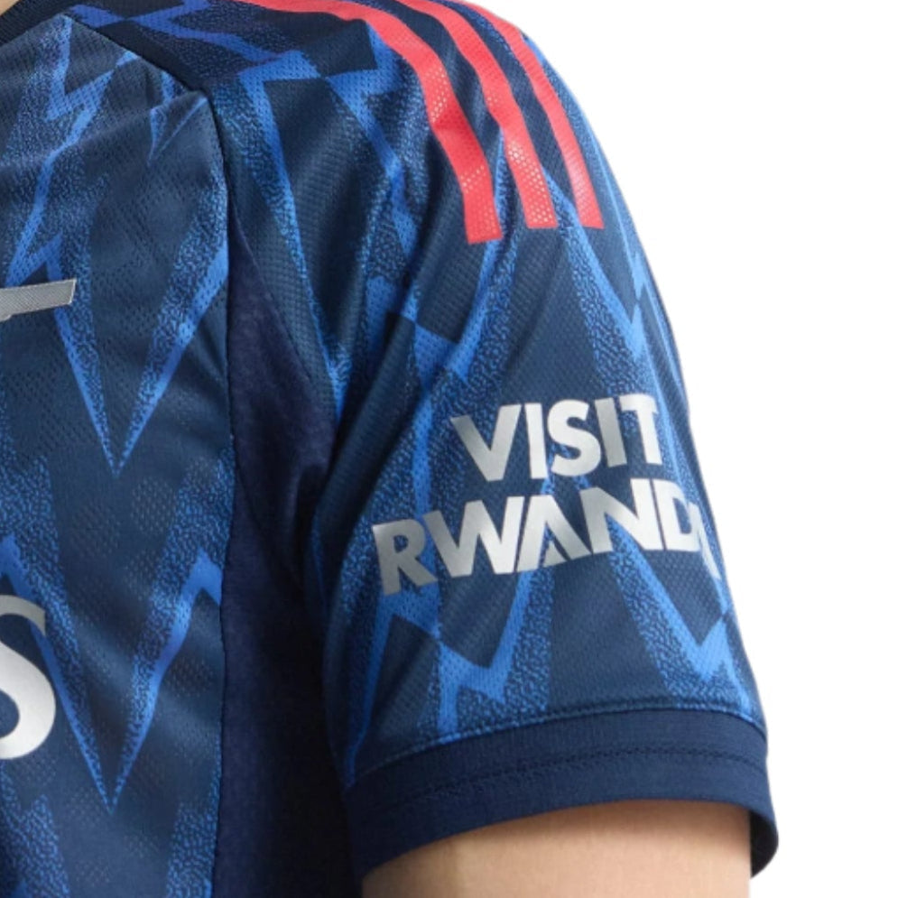 adidas Arsenal Authentic Declan Rice Away Jersey w/ EPL + No Room For Racism 25/26 (Indigo/Silver)
