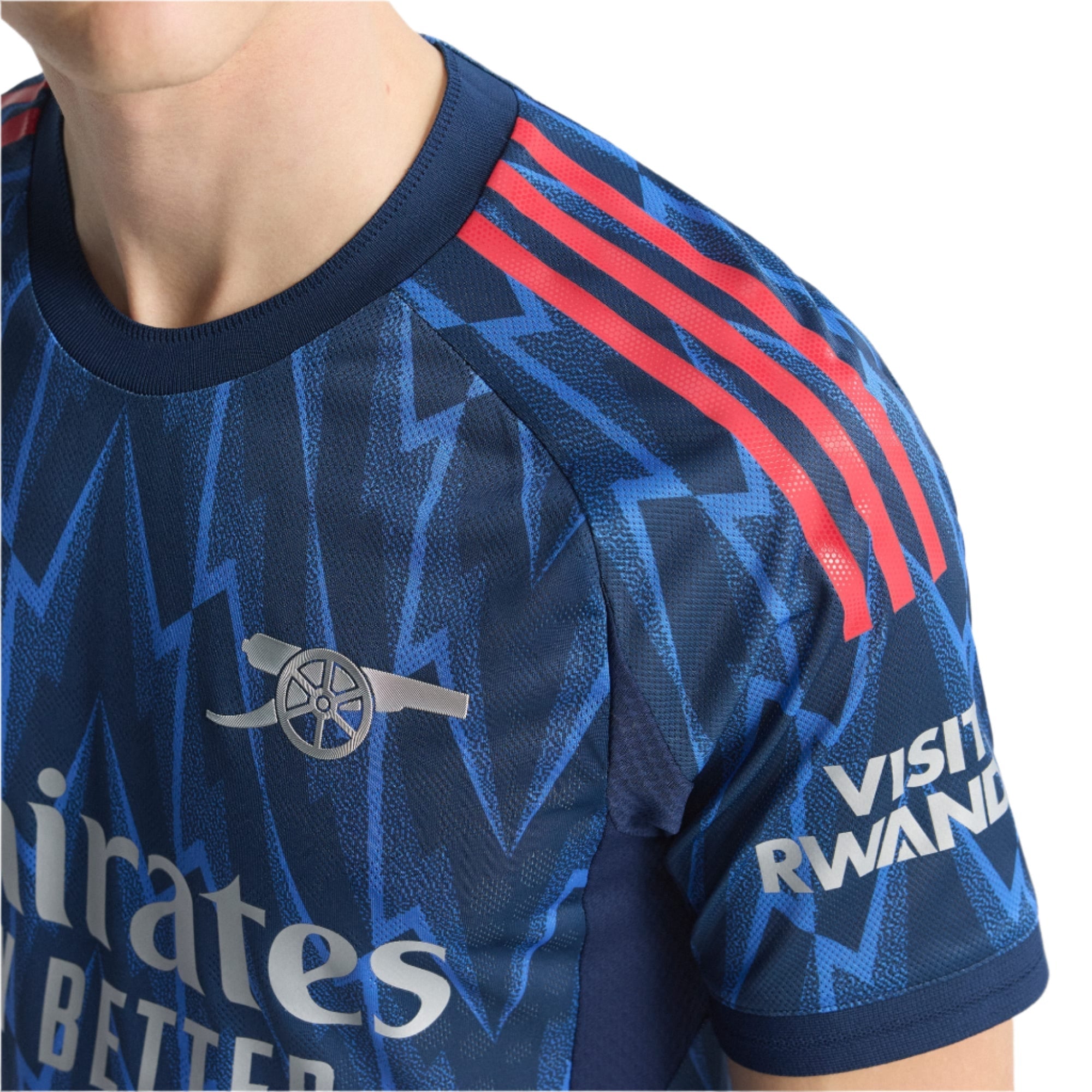 adidas Arsenal Authentic Bukayo Saka Away Jersey w/ EPL + No Room For Racism 25/26 (Indigo/Silver)