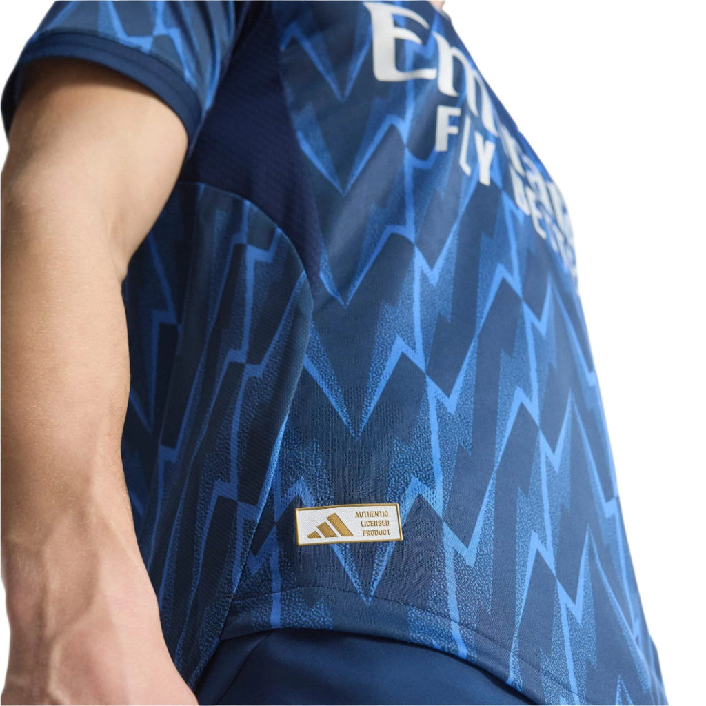 adidas Arsenal Authentic Kai Havertz Away Jersey w/ EPL + No Room For Racism 25/26 (Indigo/Silver)
