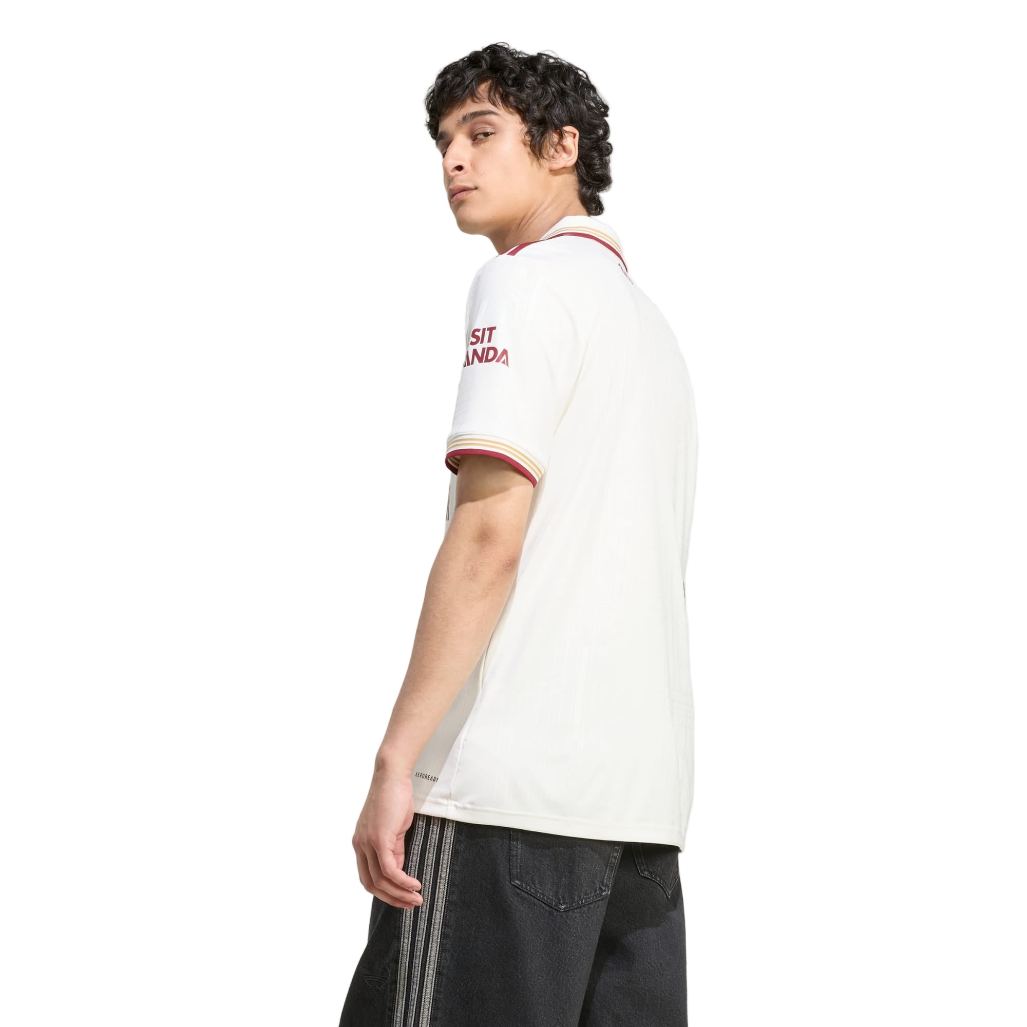 adidas Havertz Men's Arsenal FC Third Jersey 25/26 w/ NRFR + EPL Patches (White/Burgundy)