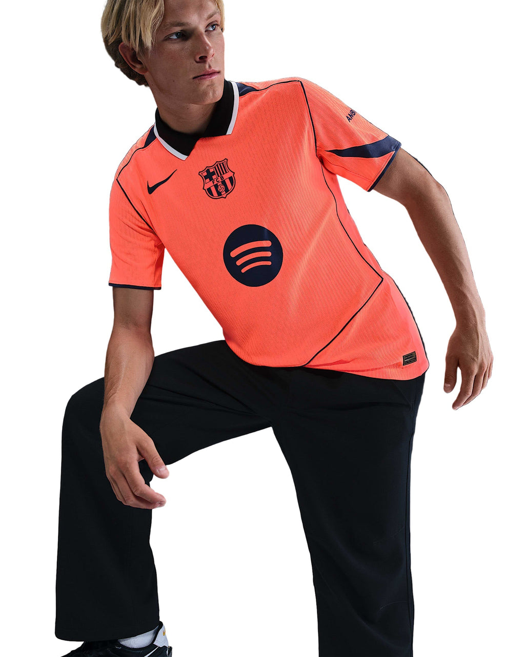 Nike FC Barcelona Authentic Third T90 Jersey 25/26 (Bright Mango/Midnight Navy)