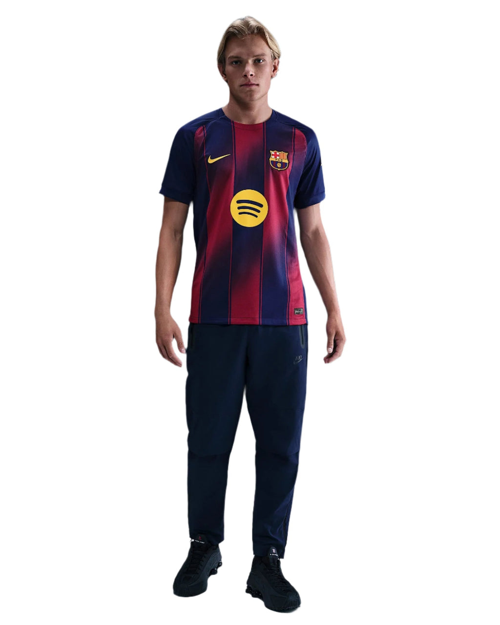 Nike FC Barcelona Home Jersey 25/26 w/ Champions League Patches (Deep Royal Blue/Midwest Gold)