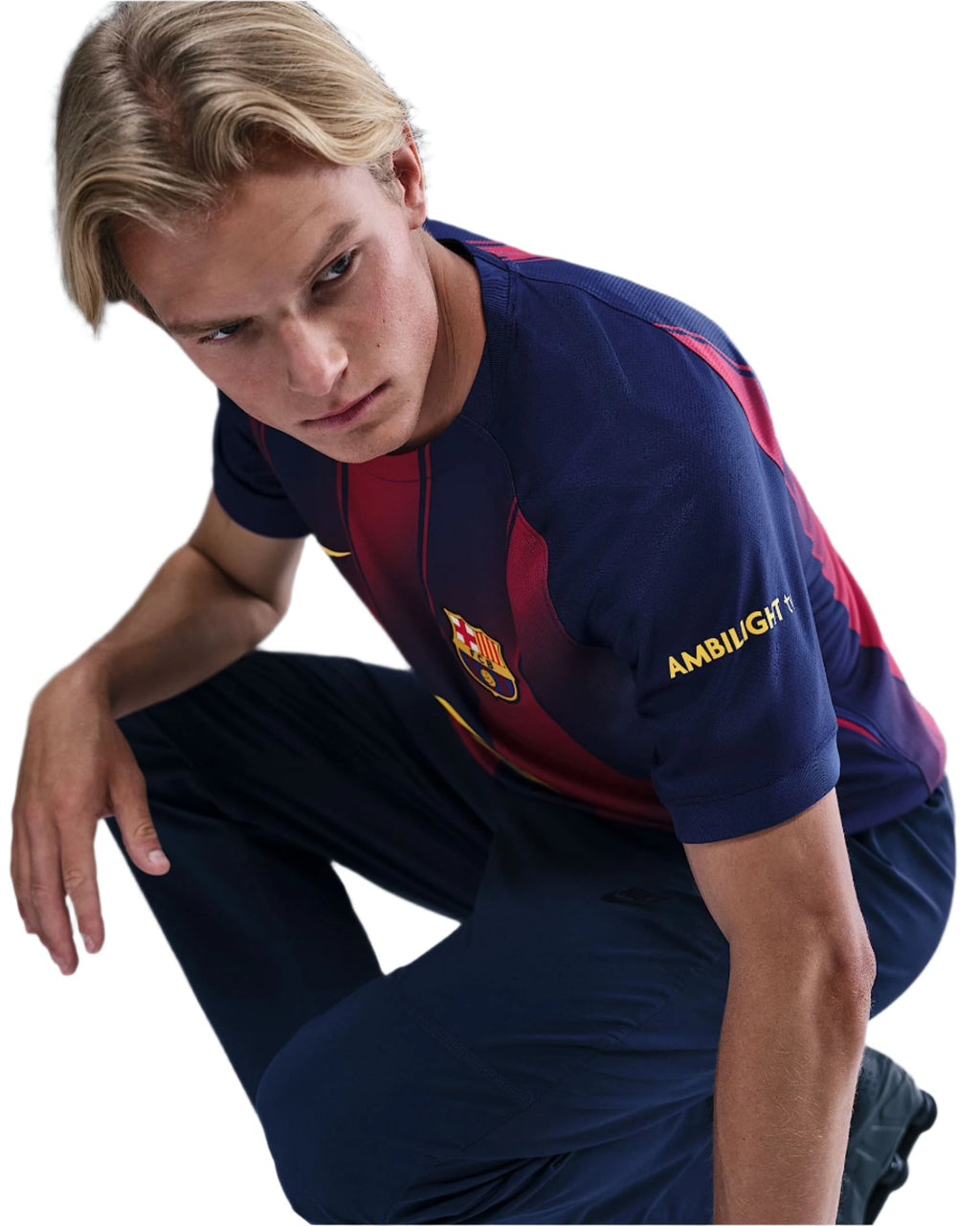 Nike FC Barcelona Home Jersey 25/26 w/ Champions League Patches (Deep Royal Blue/Midwest Gold)
