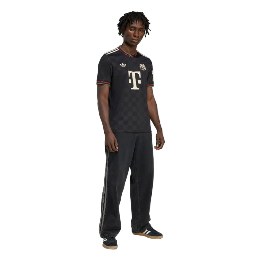 adidas Bayern Munich Third Jersey w/ Champions League Patches 25/26 (Black/Olive Green)