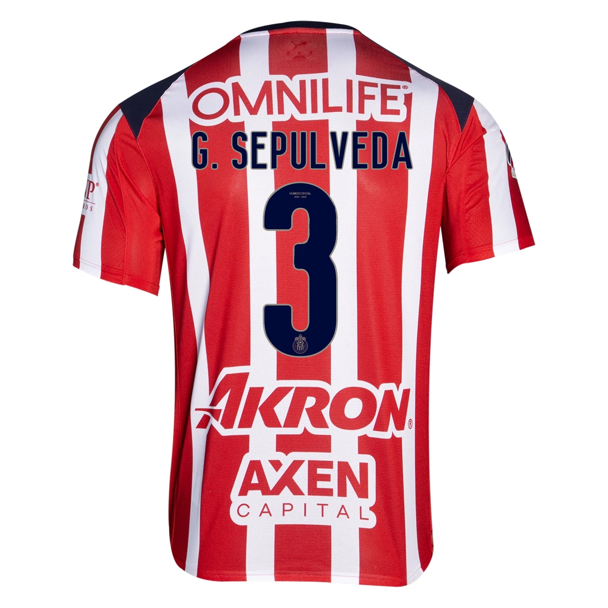 Puma Gilberto Sepulveda Men's Chivas De Guadalajara Home Jersey 25/26 (Puma Red/White)