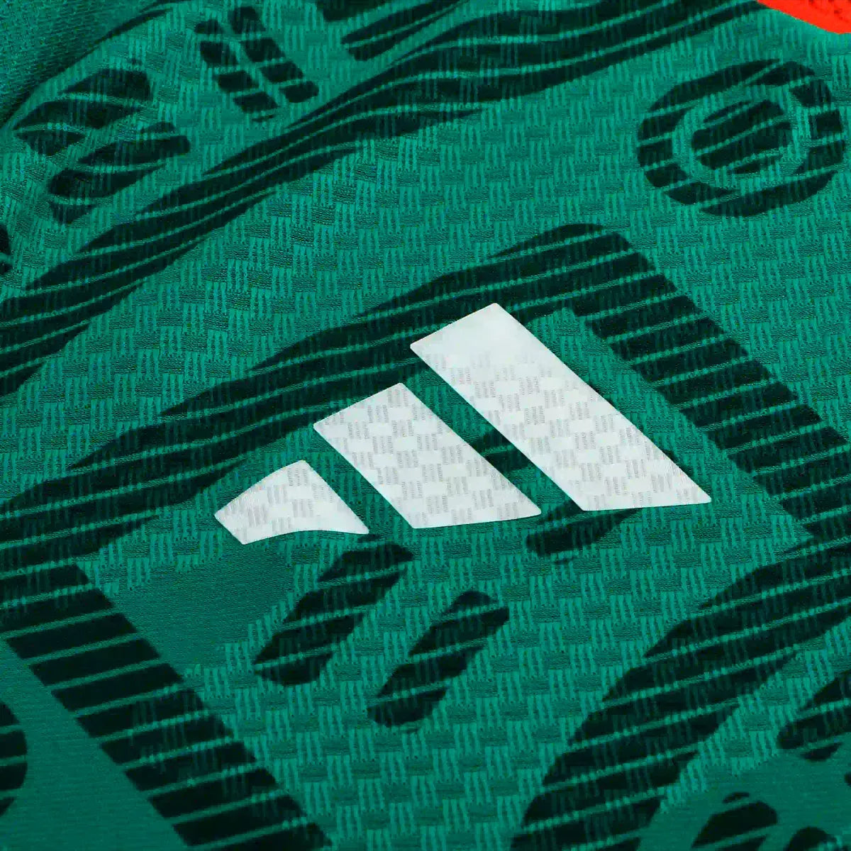 adidas Men's L. Chavez Mexico Long-Sleeve Authentic Home Jersey 2026 (Bold Green)