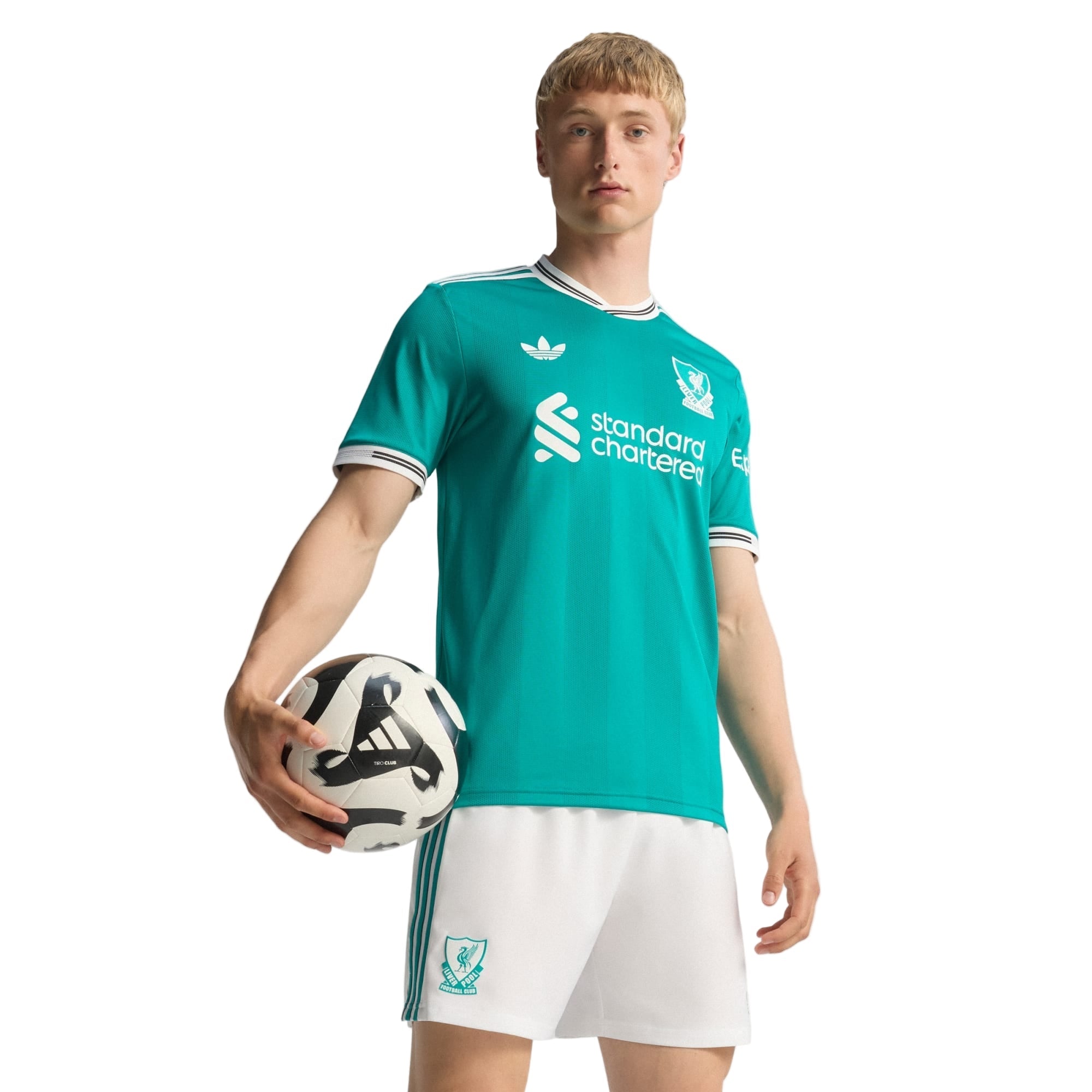 adidas Liverpool FC Authentic Alexis Mac Allister Third Jersey w/ EPL + No Room For Racism Patches 25/26 (Sea Green)