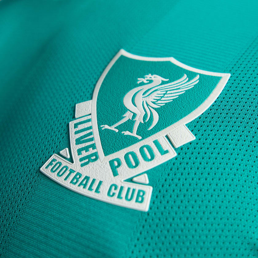 adidas Liverpool FC Authentic Andy Robertson Third Jersey w/ EPL + No Room For Racism Patches 25/26 (Sea Green)