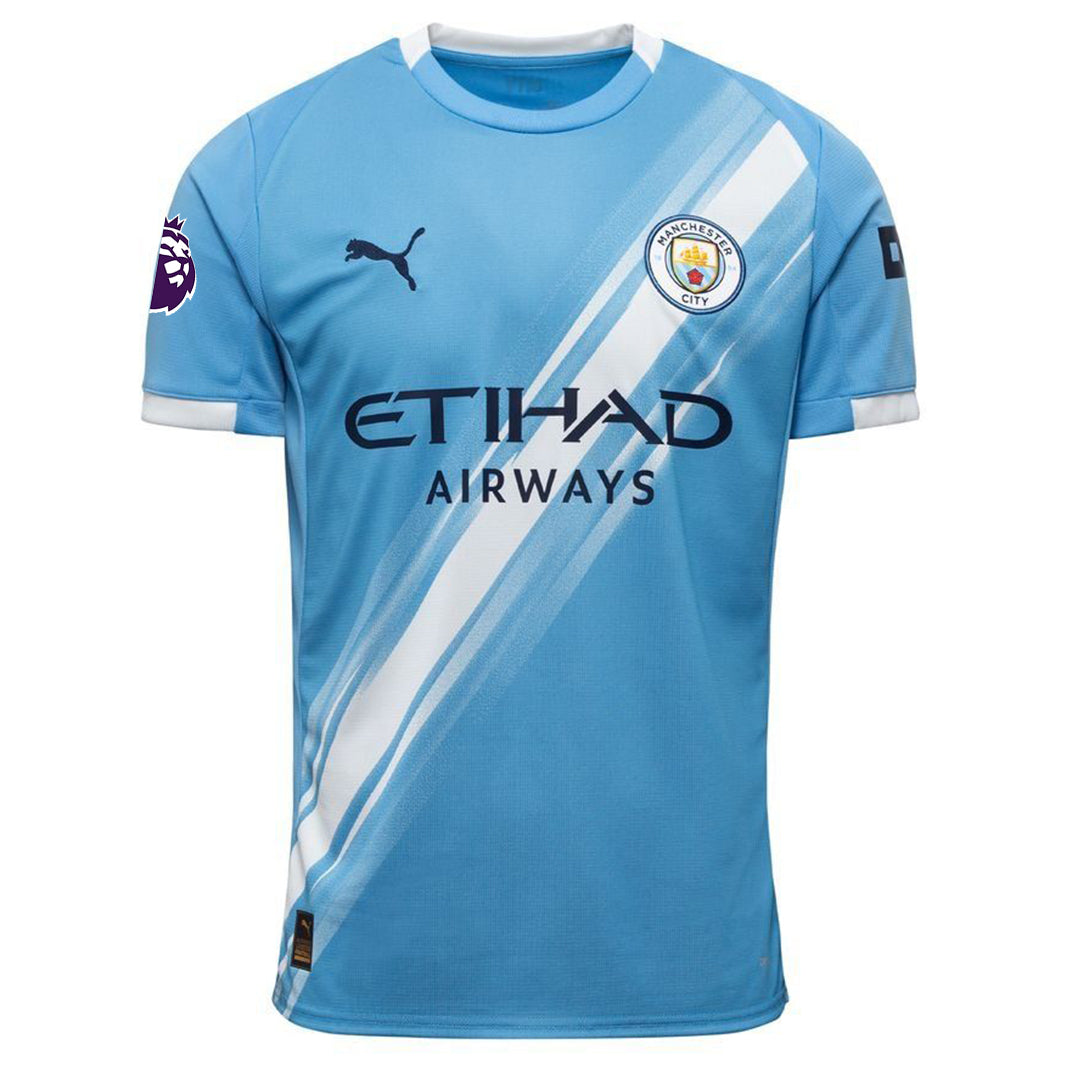 Puma Nico Manchester City Home Jersey 25/26 w/ EPL + Sponsor Patch (Team Light Blue/Puma White)