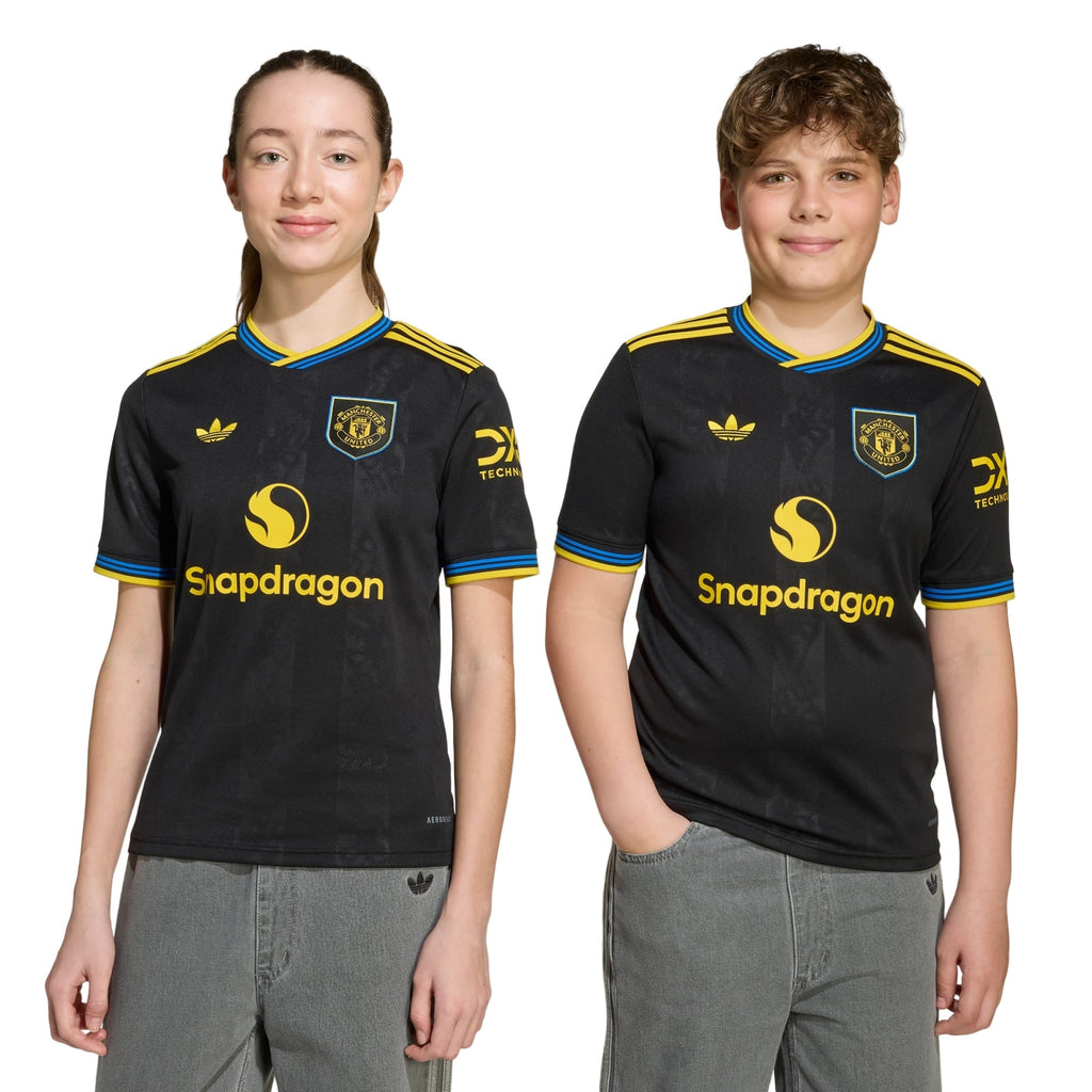 adidas Youth Manchester United 25/26 Third Jersey (Black)