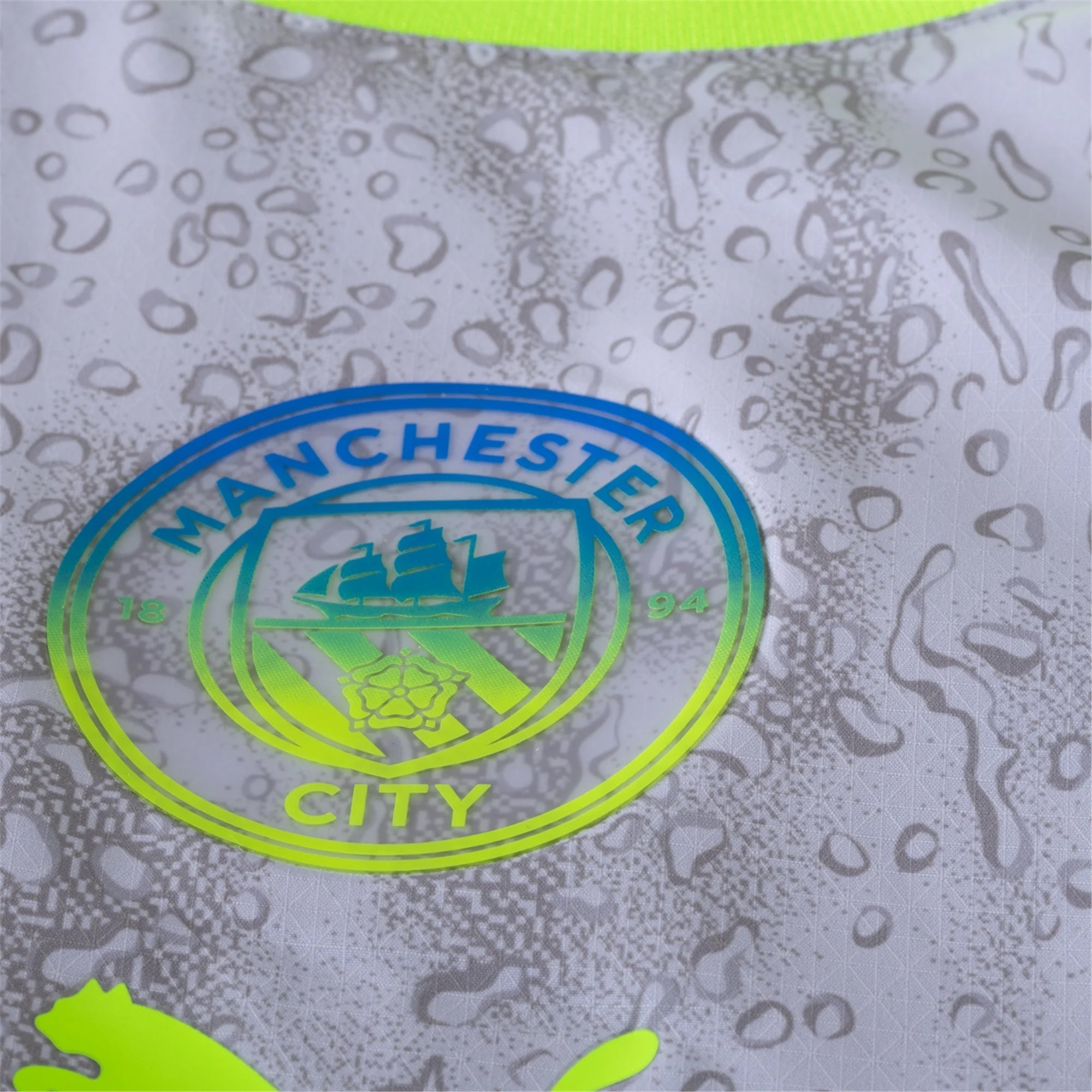 Puma Manchester City Authentic Akanji Third Jersey w/ EPL + No Room For Racism 25/26 (Cool Weather/Pro Green)