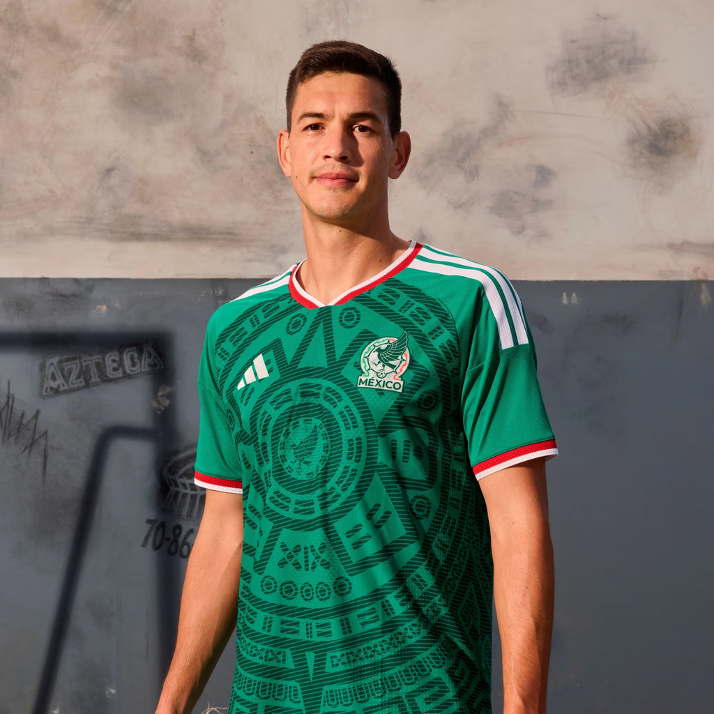 adidas Men's E. Sanchez Mexico Authentic Home 2026 World Cup Jersey (Bold Green)
