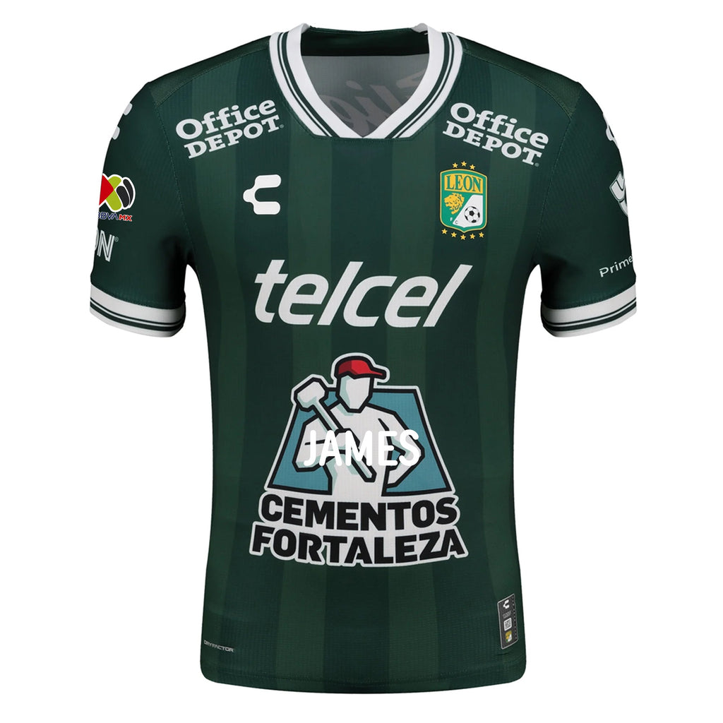Charly Ivan Moreno Men's Leon FC Home Jersey 25/26 w/ BBVA Liga Patch (Green)