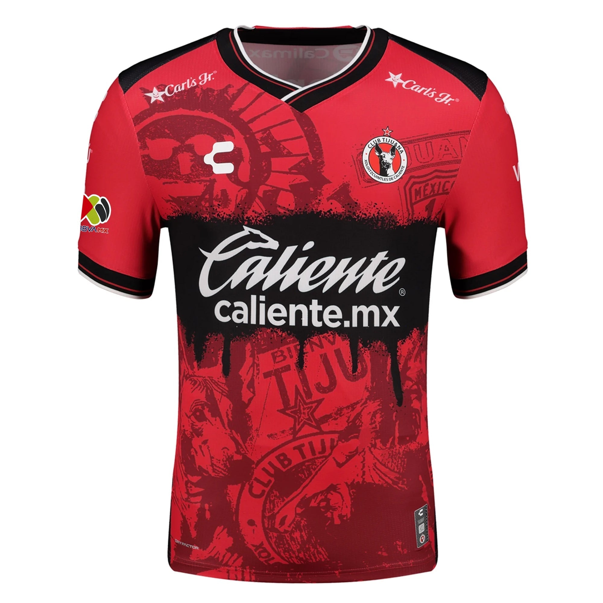 Charly Unai Bilbao Men's Club Tijuana Xolos Home Jersey 25/26 w/ BBVA MX Patch (Red/Black)