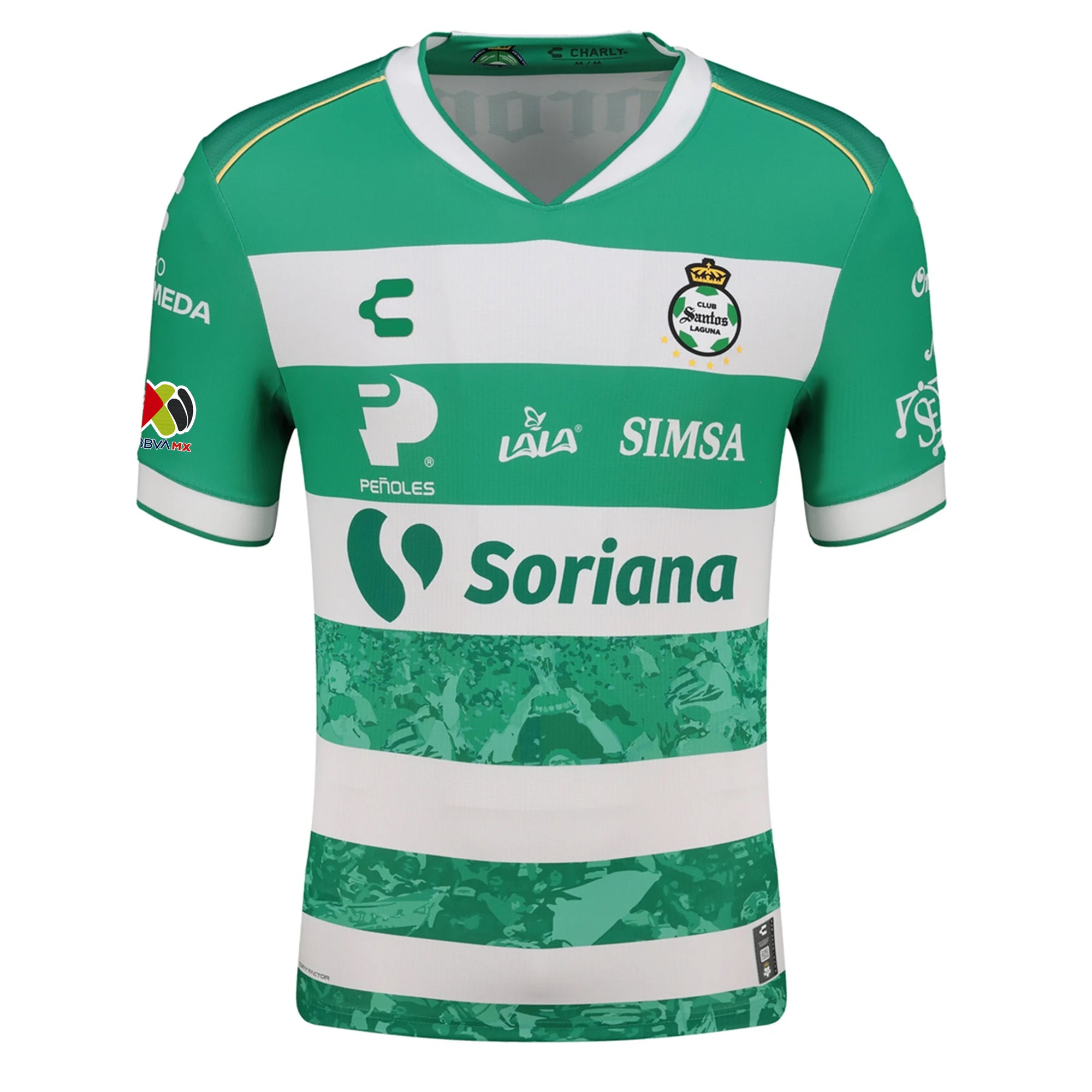 Charly Cristian Dajome Men's Santos Laguna Home Jersey 25/26 w/ BBVA MX Patches (Green/White)