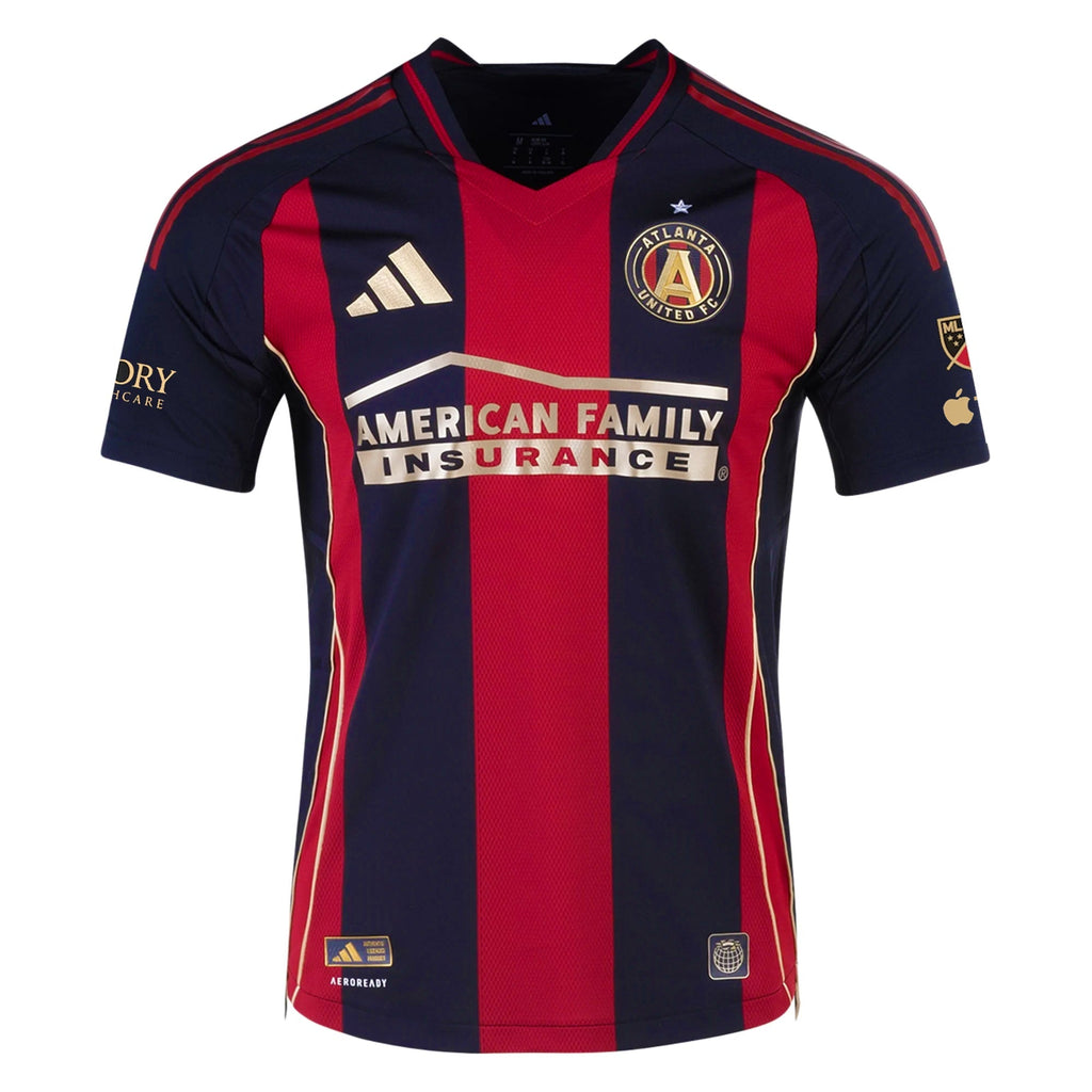 adidas Matt Edwards Atlanta United Authentic Home Jersey w/ MLS Patches 25/26 (Red/Black)