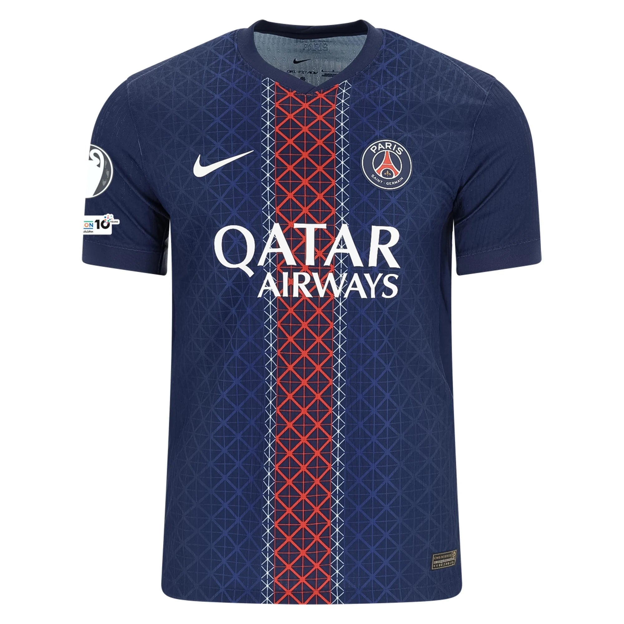 Nike Men's Pacho Paris Saint-Germain Authentic Home Jersey 25/26 w/ Champions League Patches (Navy)