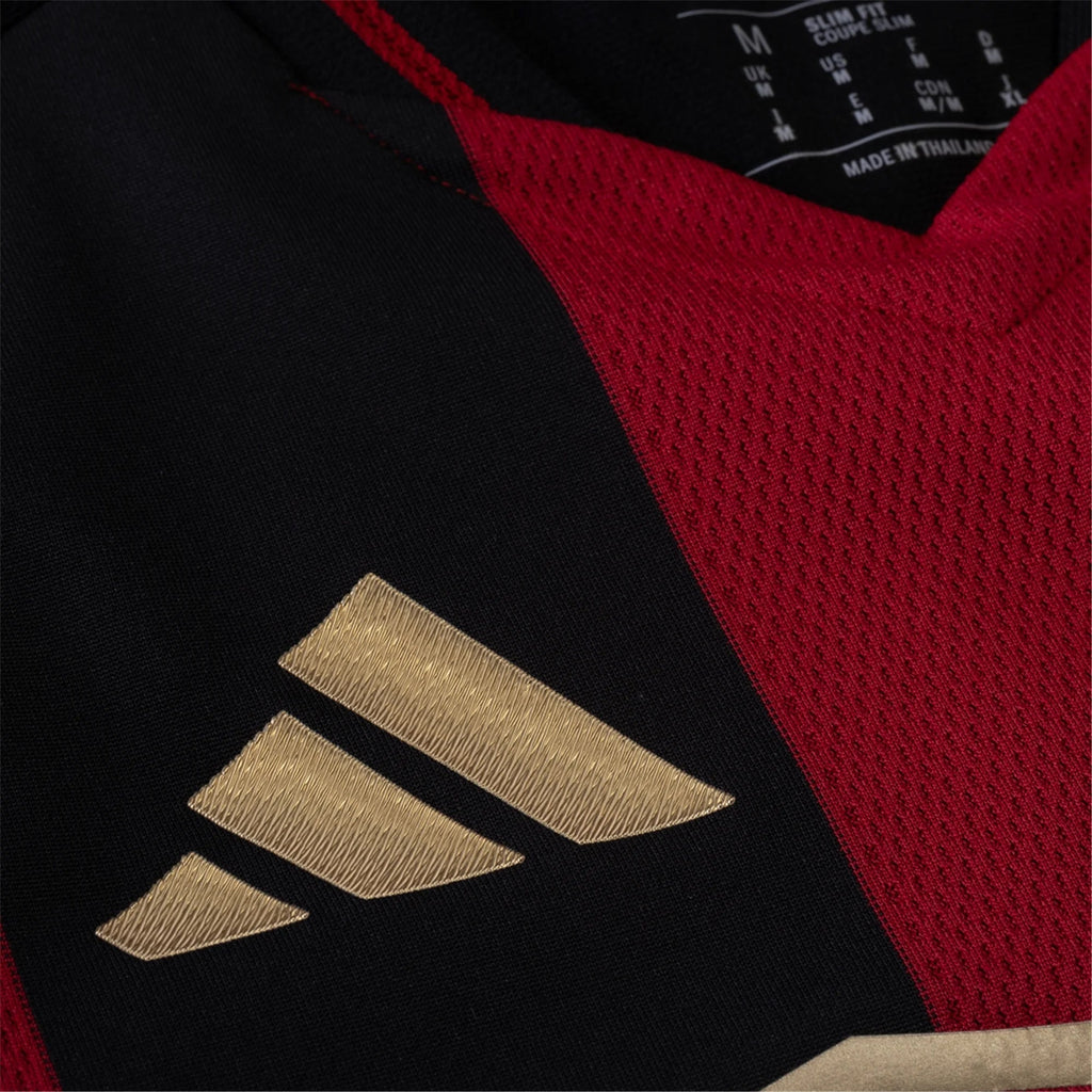 adidas Saba Lobjanidze Atlanta United Authentic Home Jersey w/ MLS Patches 25/26 (Red/Black)