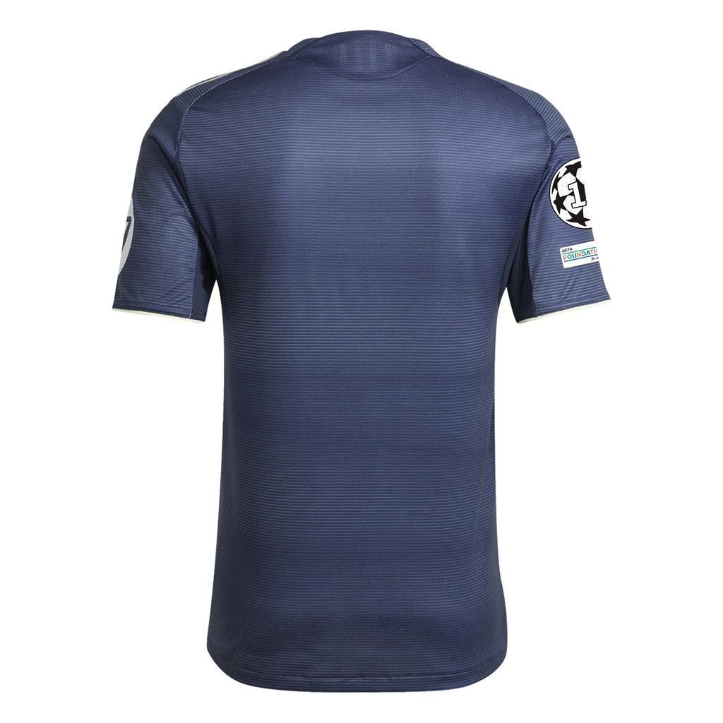 adidas Real Madrid Authentic Away Jersey 25/26 w/ Champions League Patches (Legend Ink)