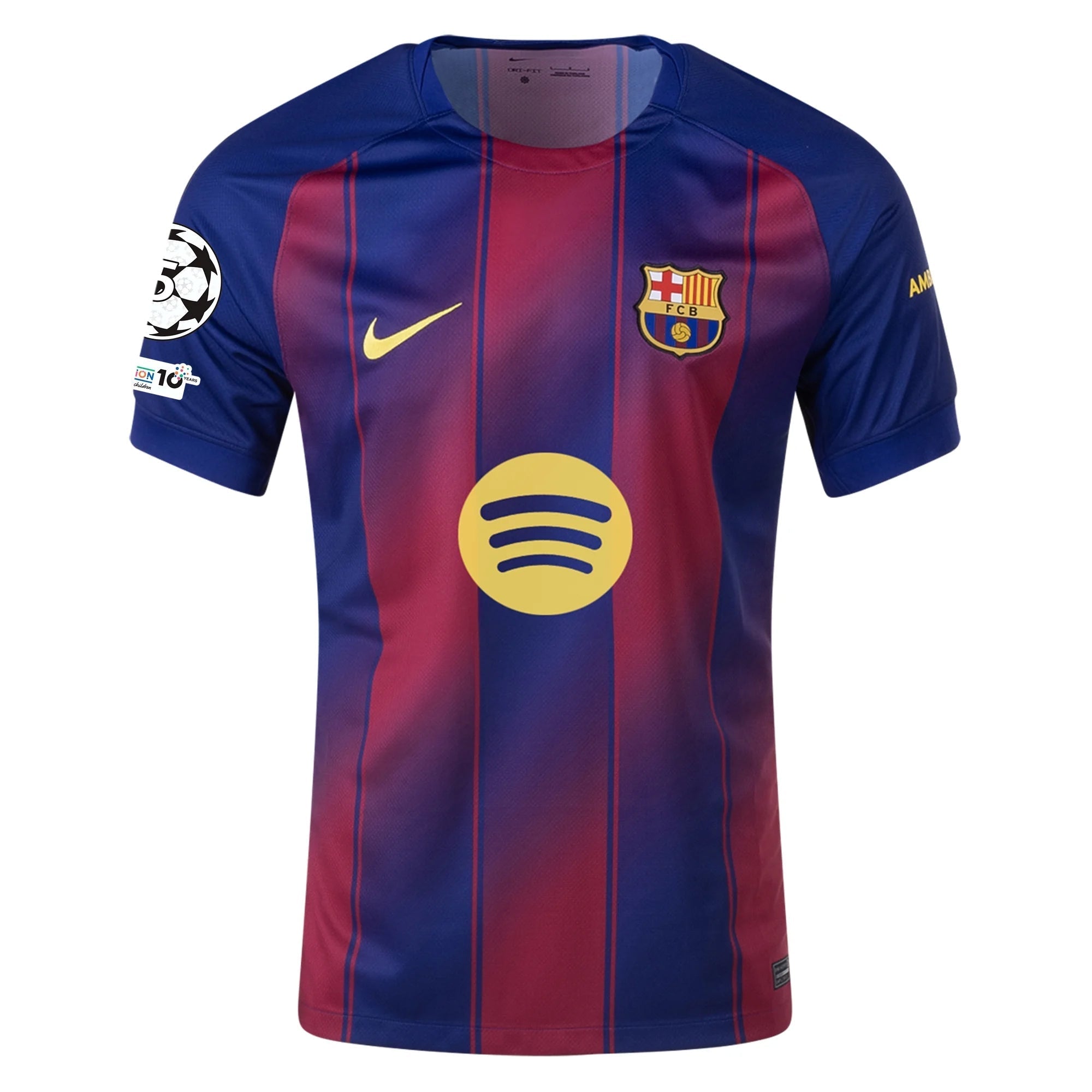 Nike Ferran FC Barcelona Home Jersey 25/26 w/ Champions League Patches (Deep Royal Blue/Midwest Gold)