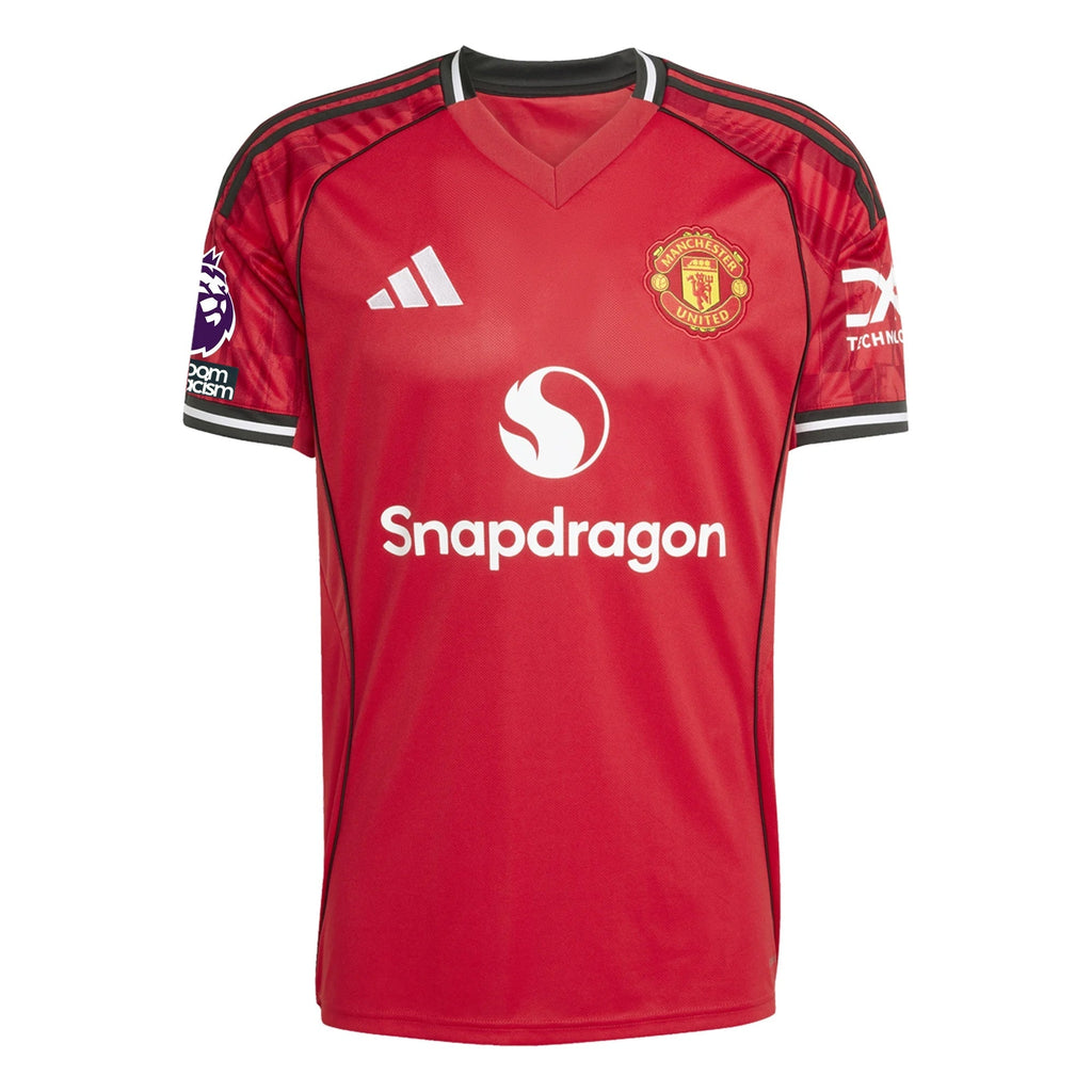adidas Sesko Men's Manchester United Home Jersey 25/26 w/ EPL + NRFR Patches (Red)