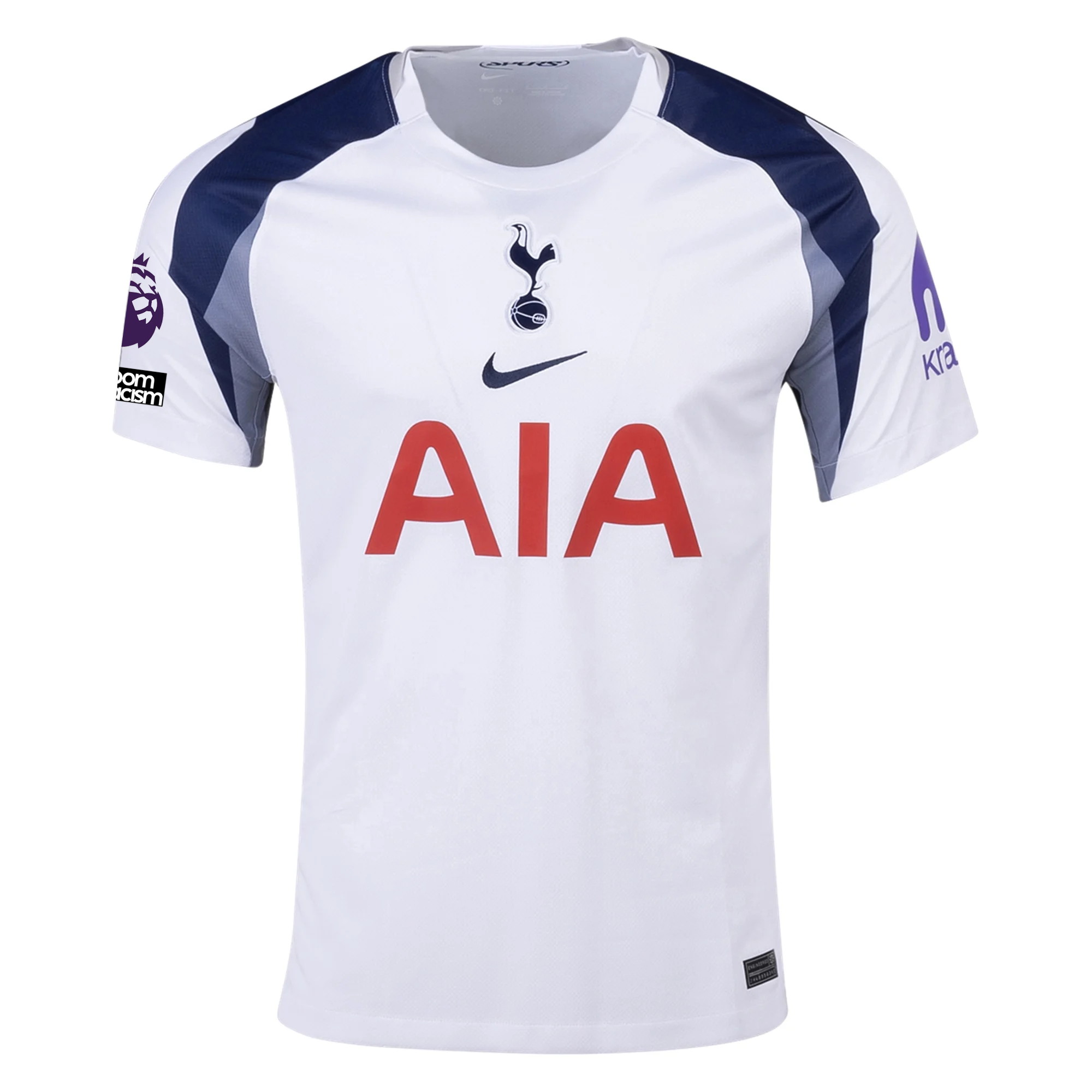 Nike Romero Tottenham Hotspurs Home Jersey w/ EPL + No Room For Racism Patch 25/26 (White/Iron/Binary Blue)