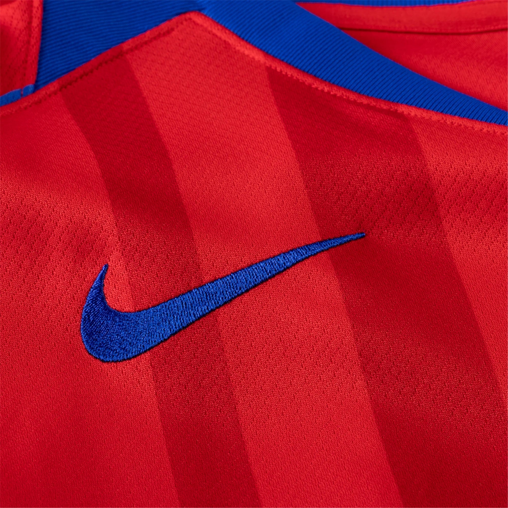Nike Men's Paris Saint-Germain Authentic Third Jersey w/ Champions League Patches 25/26 (Sport Red/Hyper Royal)