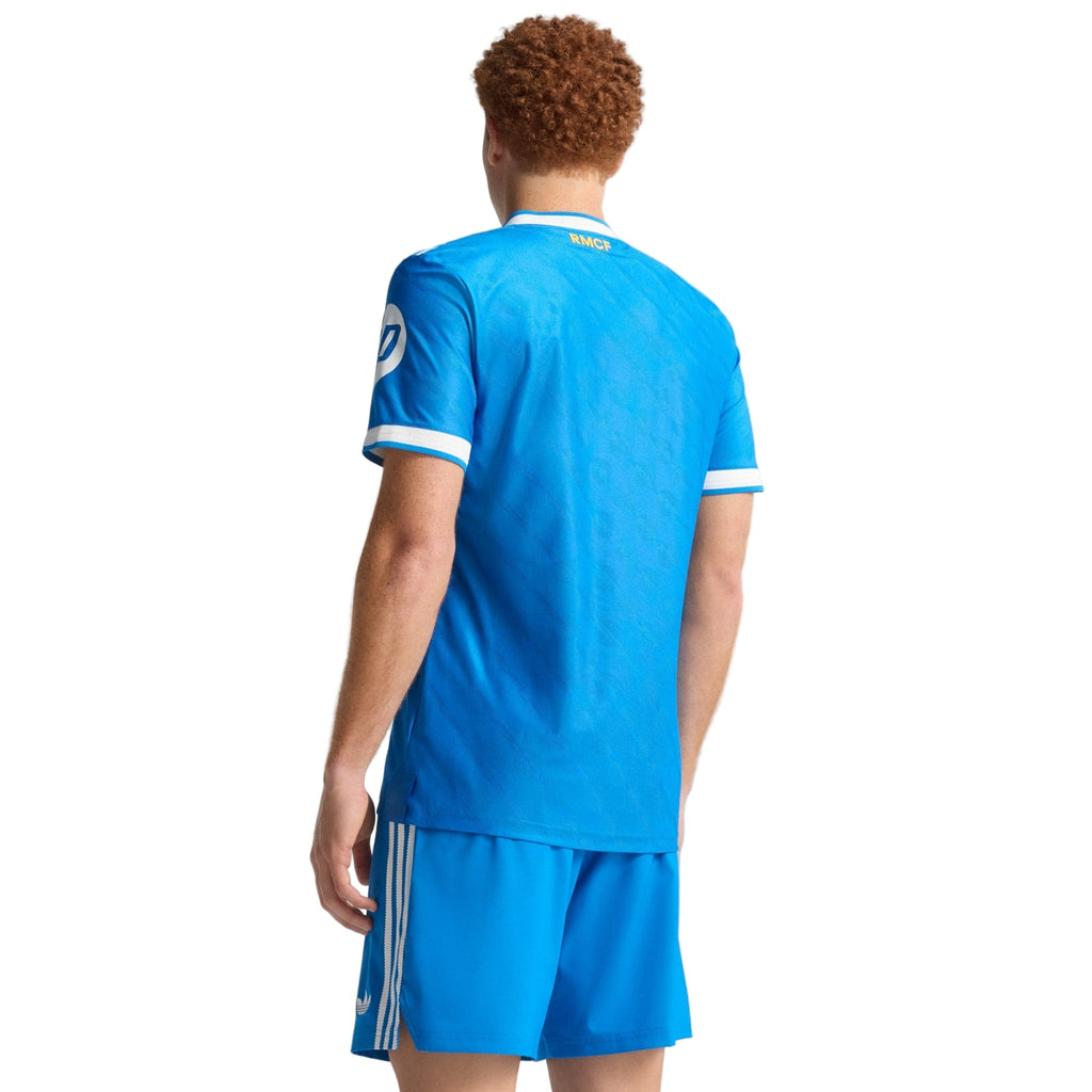 adidas Men's Carvajal Real Madrid 25/26 Authentic Third Jersey w/ Champions League Patches (Blue)