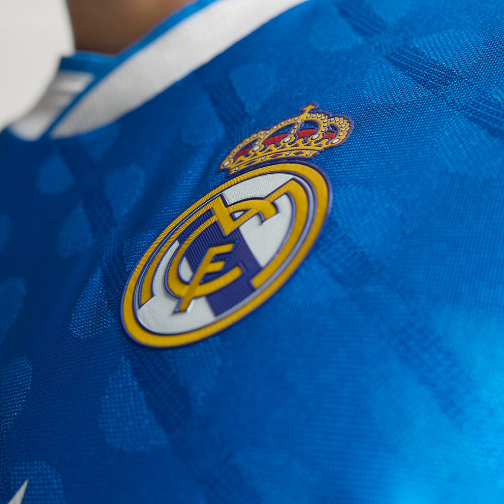 adidas Men's Fran Garcia  Real Madrid 25/26 Authentic Third Jersey w/ Champions League Patches (Blue)