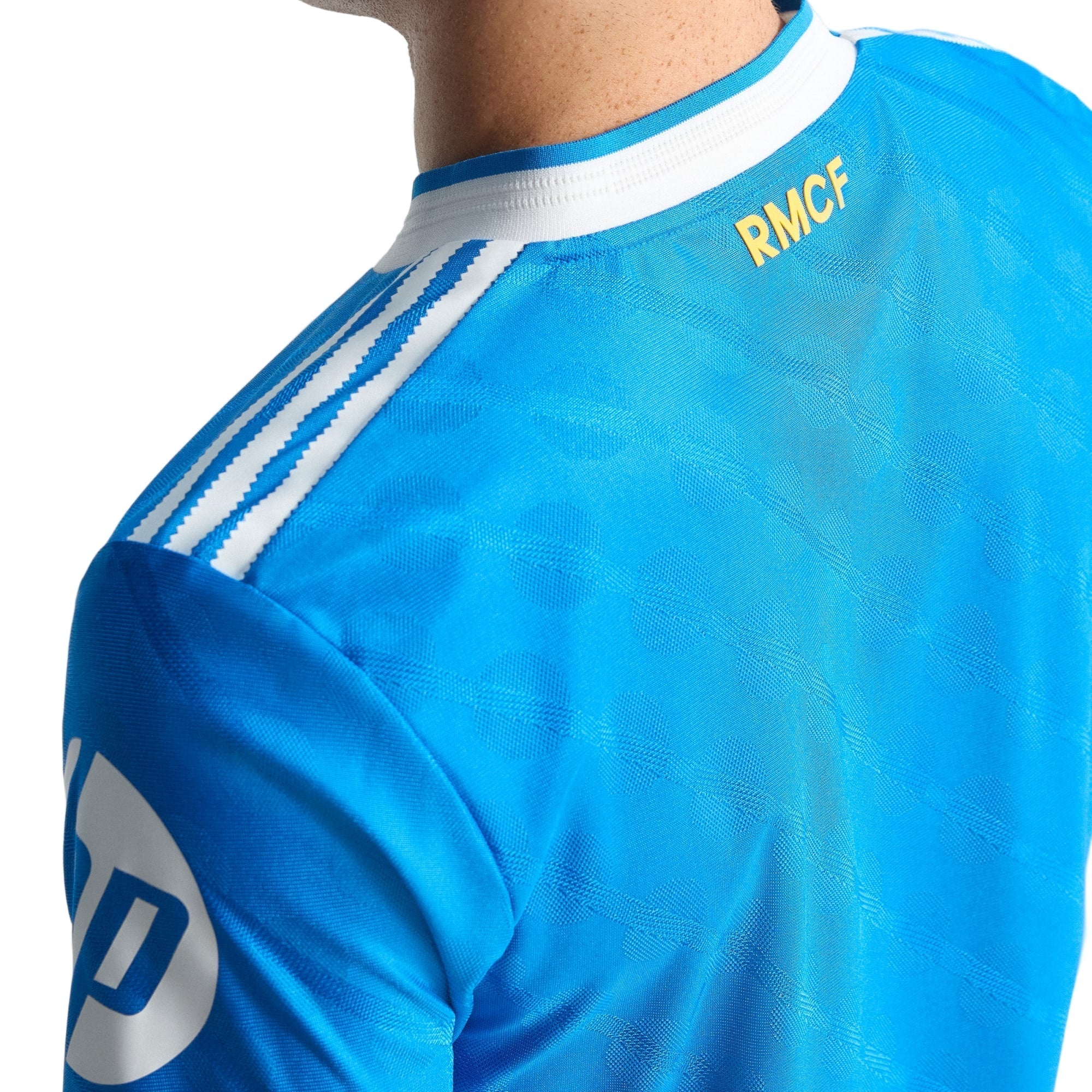 adidas Men's Asencio Real Madrid 25/26 Authentic Third Jersey w/ Champions League Patches (Blue)