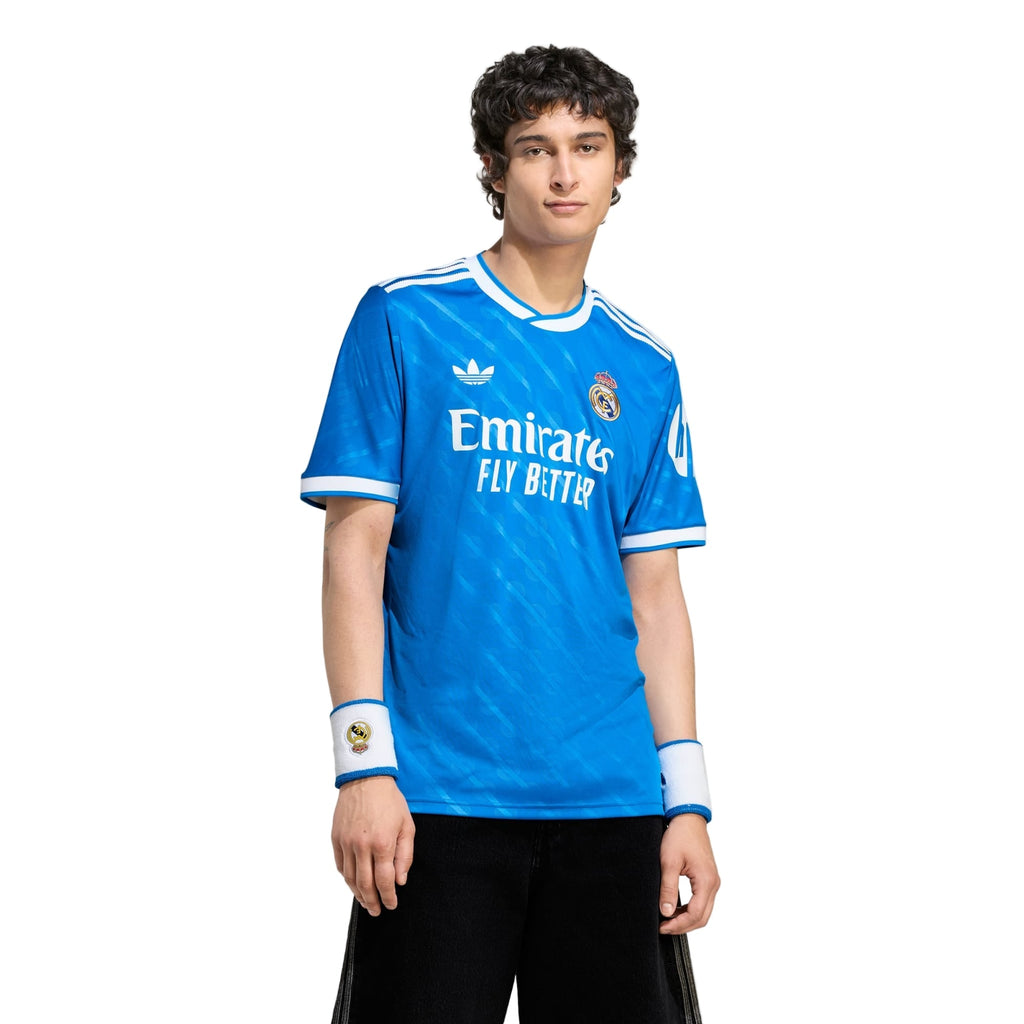 adidas Brahim Men's Real Madrid Third Jersey 25/26 w/ Champions League Patches (Blue/White)