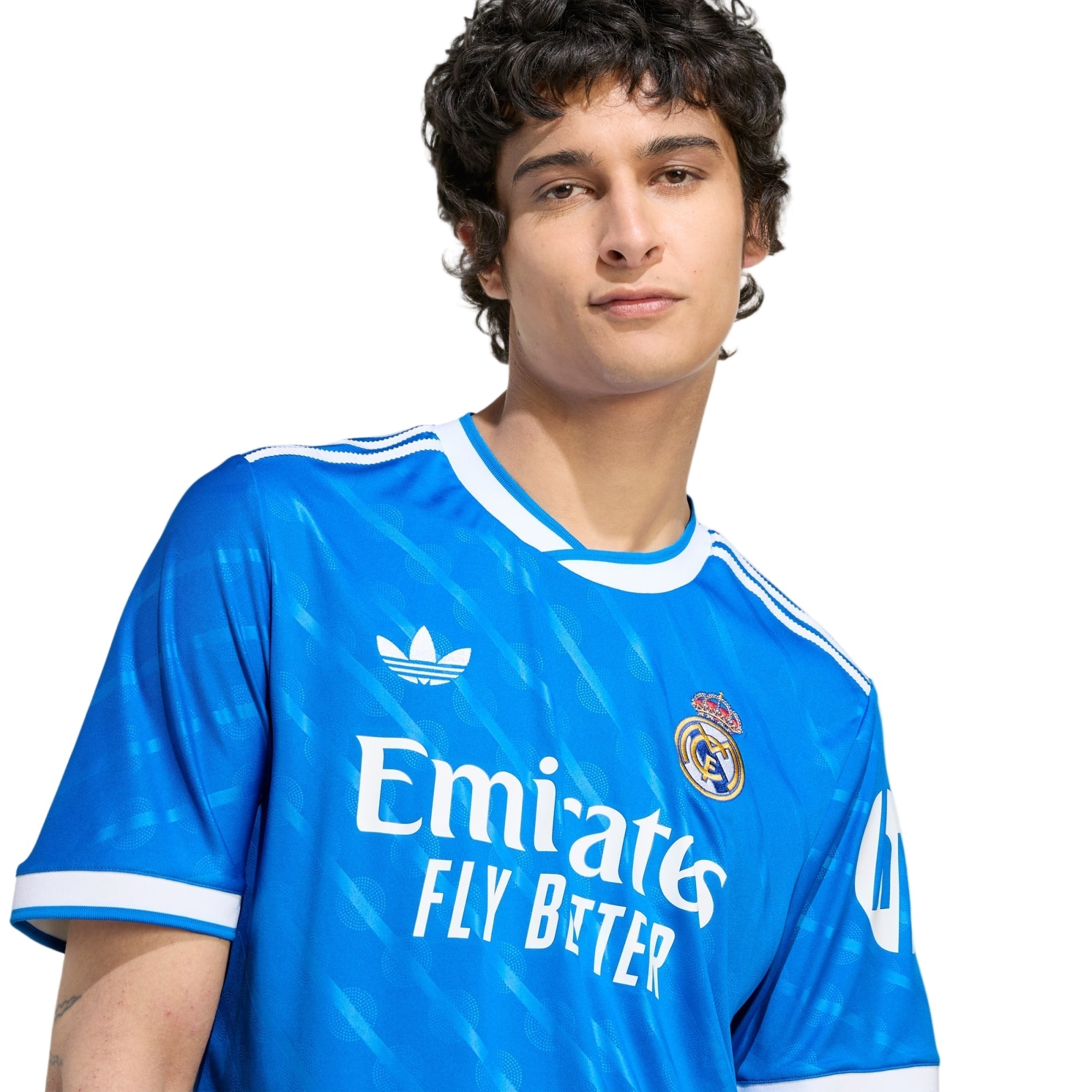 adidas Rodrygo Men's Real Madrid Third Jersey 25/26 w/ Champions League Patches (Blue/White)