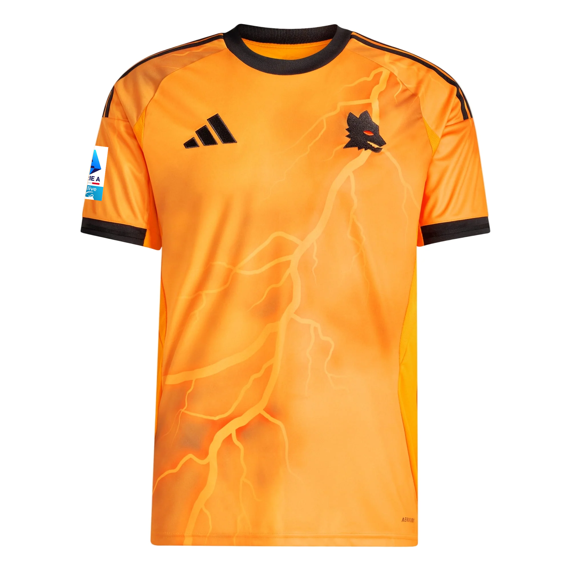 adidas Roma Jan Ziółkowski Away Jersey w/ Serie A Patch 25/26 (Orange/Black)