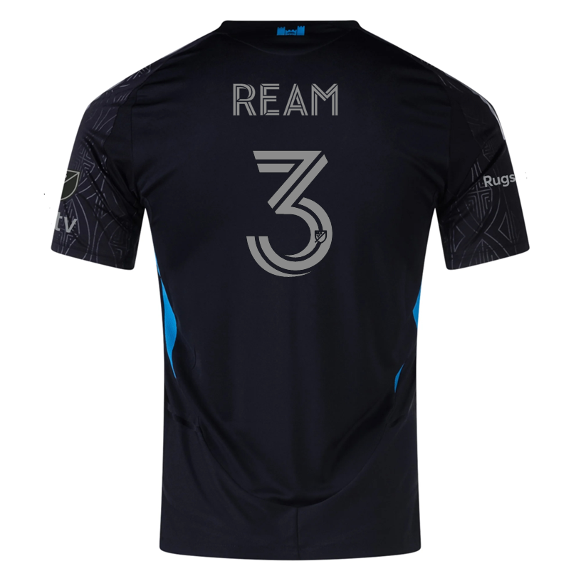 adidas Tim Ream Charlotte FC Authentic Away Jersey 25/26 (Black)
