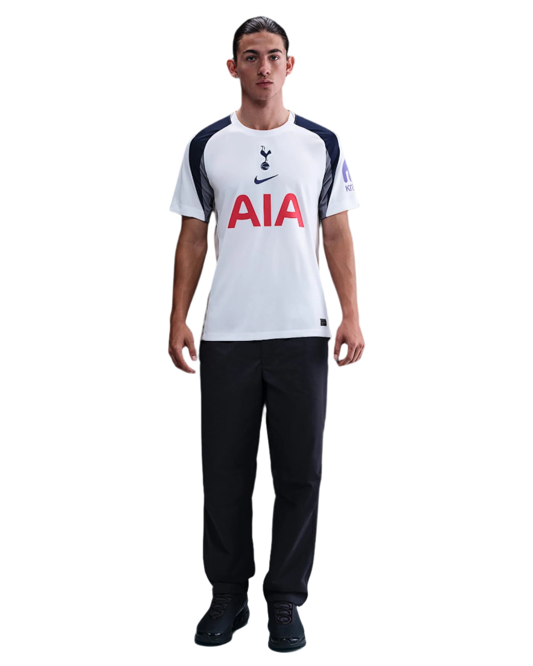 Nike Tottenham Hotspurs Home Jersey w/ EPL + No Room For Racism Patch 25/26 (White/Iron/Binary Blue)