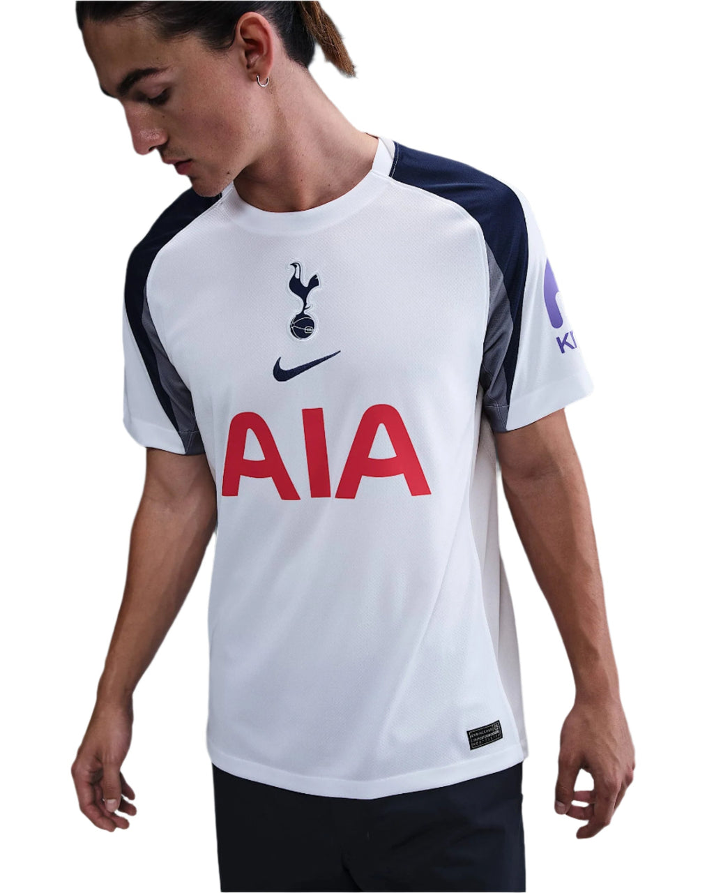 Nike Gray Tottenham Hotspurs Home Jersey w/ EPL + No Room For Racism Patch 25/26 (White/Iron/Binary Blue)