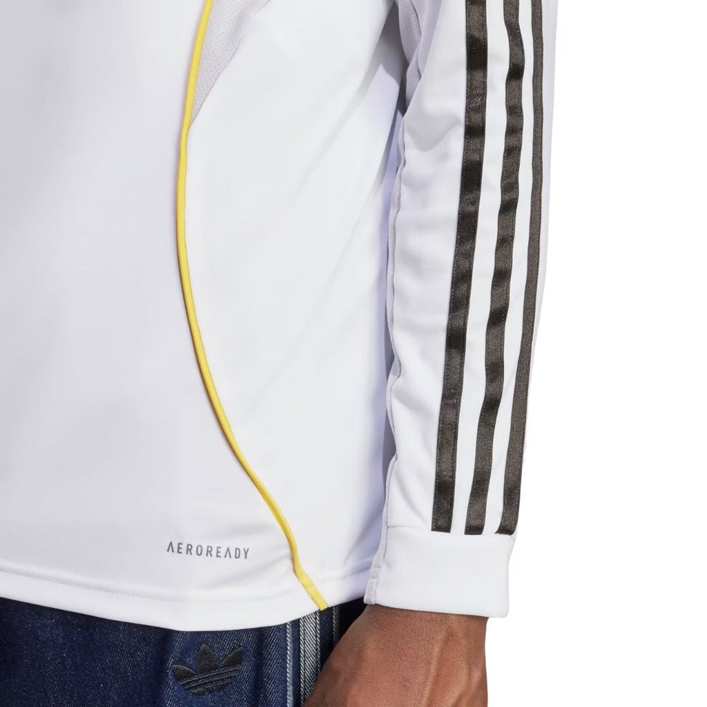 adidas Real Madrid Alaba Long Sleeve Home Jersey w/ Intercontinental + Champions League Patches 25/26 (White)