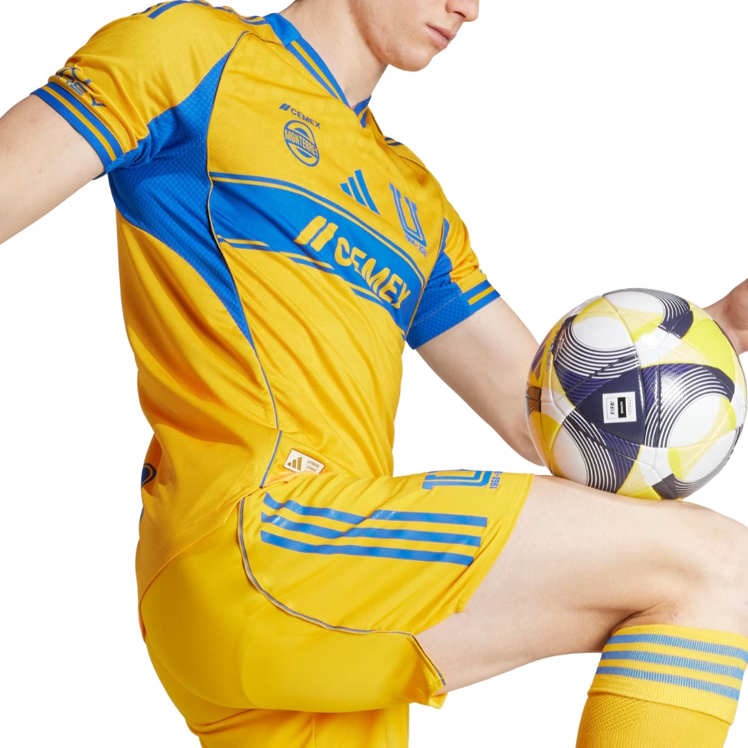 adidas Tigres UANL 25/26 Authentic Home Jersey (Gold/Blue)