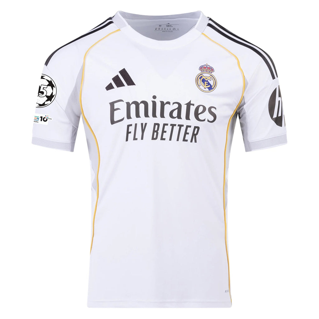 adidas Lucas Vásquez Real Madrid 25/26 Home Jersey w/ Champions League Patches (White)