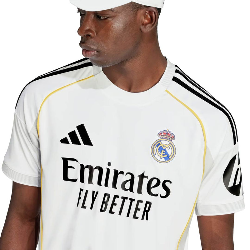 adidas Vini Jr. Real Madrid 25/26 Home Jersey w/ Champions League Patches (White)